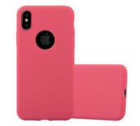 Coque pour Apple iPhone X / XS en CANDY ROUGE Housse de protection Étui en silicone TPU flexible