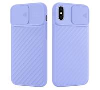Coque pour Apple iPhone X / XS en Mat Violet Housse de protection Étui en silicone TPU flexible et avec protection pour appareil photo