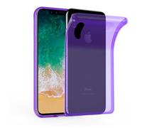 Coque pour Apple iPhone X / XS en VIOLET TRANSPARENT Housse de protection Étui en silicone TPU flexible