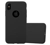cadorabo Coque pour Apple iPhone X/XS en Candy Noir - Housse Protection Souple en Silicone TPU avec Anti-Choc et Anti-Rayures - Ultra Slim Fin Gel Case Cover Bumper