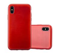 cadorabo Coque pour Apple iPhone X/XS en Rouge Cerise - Housse Protection Souple en Silicone TPU avec Anti-Choc et Anti-Rayures - Ultra Slim Fin Gel Case Cover Bumper