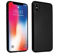 cadorabo Coque pour Apple iPhone X/XS en Metallic Noir - Housse Protection Rigide en Plastique Dur avec Anti-Choc et Anti-Rayures - Ultra Slim Fin Hard Case Cover Bumper