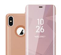 Coque pour Apple iPhone X / XS Housse Etui Protection Miroir Portefeuille