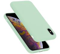 Coque pour Apple iPhone X / XS en LIQUID LIGHT GREEN Housse de protection Étui en silicone TPU flexible