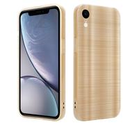 Coque pour Apple iPhone XR en Brushed Or Housse de protection Étui en silicone TPU flexible au design brossé