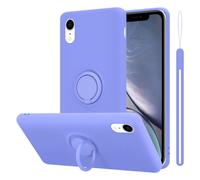 Coque pour Apple iPhone XR en LIQUID LIGHT PURPLE Housse de protection Étui en silicone TPU flexible avec anneau