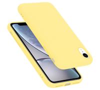 cadorabo Coque Compatible avec Apple iPhone XR, Étui Housse en Silicone- Coque pour iPhone XR- Protection Antichoc, Anti-Empreintes- TPU Housse de Protection - Mat Liquid Yellow