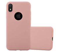 cadorabo Coque pour Apple iPhone XR en Candy Rose Vif - Housse Protection Souple en Silicone TPU avec Anti-Choc et Anti-Rayures - Ultra Slim Fin Gel Case Cover Bumper
