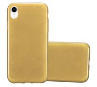 Coque pour Apple iPhone XR en Or Housse de protection Étui en silicone TPU flexible au design brossé