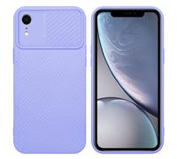Coque pour Apple iPhone XR en Bonbon Lilas Housse de protection Étui en silicone TPU flexible et avec protection pour appareil photo