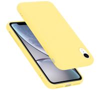 cadorabo Coque Compatible avec Apple iPhone XR, Étui Housse en Silicone- Coque pour iPhone XR- Protection Antichoc, Anti-Empreintes- TPU Housse de Protection - Mat Liquid Yellow