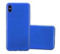 Coque pour Apple iPhone XS MAX en BLEU Housse de protection Étui en silicone TPU flexible au design brossé