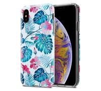 Coque pour Apple iPhone XS MAX en FEUILLES DE TORTUE Housse de protection Étui en silicone TPU avec motif floral