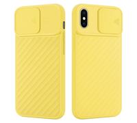 Coque pour Apple iPhone XS MAX en Mat Jaune Housse de protection Étui en silicone TPU flexible et avec protection pour appareil photo