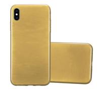 Coque pour Apple iPhone XS MAX en Or Housse de protection Étui en silicone TPU flexible au design brossé