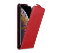 Coque pour Apple iPhone XS MAX en ROUGE DE POMME Housse de protection Étui au design flip avec fermeture magnétique