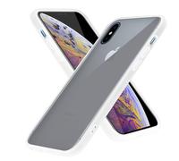 Coque pour Apple iPhone XS MAX en Transparent Givré Housse de protection Étui hybride avec intérieur en silicone TPU et dos en plastique mat