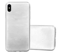 Coque pour Apple iPhone XS MAX en ARGENT Housse de protection Étui en silicone TPU flexible au design brossé