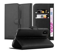 Coque pour Apple iPhone XS MAX en NOIR DE JAIS Housse de protection Étui avec fermeture magnétique, fonction de support et compartiment pour carte