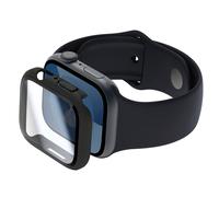 Coque pour Apple Watch Série 10 avec Protection d'Écran en Verre Trempé 9H, Noir