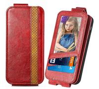 Coque pour Aquos wish4, Fermeture Magnétique Cove, Housse Béquille magnétique pour Aquos wish4-Rouge