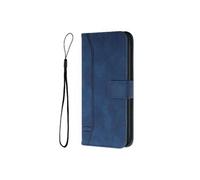 Coque pour Asus ROG Phone 9 Protection Portefeuille Etui à Rabat Housse en Cuir PU avec Antichoc TPU Magnétique Flip Pochette Housse Bleu