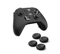 Coque pour ASUS ROG Raikiri II Xbox Controller Manette,powfix Étui Silicone Anti-Dérapant Noir avec 4 Capuchons, Protection Complète Anti-Rayures