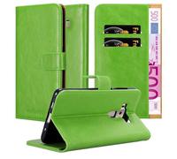 cadorabo Coque pour ASUS ZenFone 3 Deluxe en Vert PRÈ - Housse Protection avec Fermoire Magnétique, Stand Horizontal et Fente Carte - Portefeuille Etui Poche Folio Case Cover