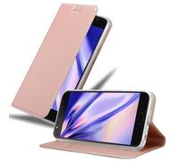 cadorabo Coque pour ASUS ZenFone 4 Selfie Pro en Classy Or ROSÉ - Housse Protection avec Fermoire Magnétique, Stand Horizontal et Fente Carte - Portefeuille Etui Poche Folio Case Cover