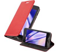 cadorabo Coque pour ASUS ZenFone 5 2014 en Rouge DE Pomme - Housse Protection avec Fermoire Magnétique, Stand Horizontal et Fente Carte - Portefeuille Etui Poche Folio Case Cover