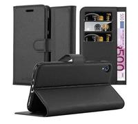 cadorabo Coque pour ASUS ZenFone Live / 3 GO en Noir DE Jais - Housse Protection avec Fermoire Magnétique, Stand Horizontal et Fente Carte - Portefeuille Etui Poche Folio Case Cover