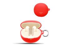 Coque pour Baseus Inspire XP1 écouteurs sans Fil,daunke étui de Protection Souple en Silicone，étui Doux pour la Peau avec Boucle Ronde, Protection complète, Rouge