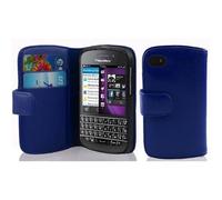cadorabo Coque pour Blackberry Q10 en Bleu CÉLESTE - Housse Protection en Similicuir Structuré avec Stand Horizontal et Fente Carte - Portefeuille Etui Poche Folio Case Cover