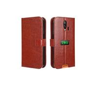 Coque pour Blackview BV7200 Protection Antichoc Effet Etui Cuir et Intérieur TPU avec Porte-Cartes Fonction de Suppport Marron