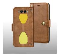 Coque pour Blackview BV7300 4G en Cuir PU Premium Housse Etui Multi-Carte, Pochette Magnétique, Marron Styles de boutons-EEO
