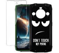 Coque Pour Blackview Bv8200 (6.5"") Noir Housse + 1 X Verre Trempé Protection Écran, Souple Silicone Étui Protection Bumper[COQ172]