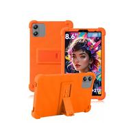 Coque pour Blackview Link2/Blackview Link 2 8 Pouces,daunke Silicone Souple,avec Support Rabattable,Légère aux Chocs,Anti-Rayures,Protection complète,Orange