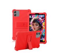 Coque pour Blackview Link2/Blackview Link 2 8 Pouces,daunke Silicone Souple,avec Support Rabattable,Légère aux Chocs,Anti-Rayures,Protection complète,Rouge