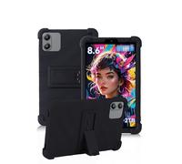 Coque pour Blackview Link2/Blackview Link 2 8 Pouces,daunke Silicone Souple,avec Support Rabattable,Légère aux Chocs,Anti-Rayures,Protection complète,Noir