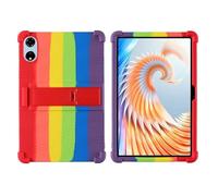 Coque pour Blackview Mega 3 12,1" Tablette avec béquille PC, silicone souple, lavable, coin épais résistant aux chocs, arc-en-ciel