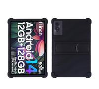 Coque pour Blackview Tab 90 WiFi/Tab 9 WiFi 11" Tablette avec béquille PC, Silicone souple, lavable, coin épais résistant aux chocs, noir