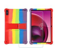 Coque pour Blackview Tab A7 Kids, Silicone TPU Cover Souple Cristal Bumper Housse Étui Case + Film Protecteur Verre trempé écran (10,1") - Couleur