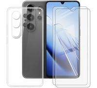Coque pour Blackview Wave 10/Wave 10C 6.88"" + 2 x Verre trempé écran Film Protecteur - Transparent Souple Étui Housse TPU Case Cover