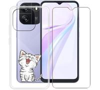 Coque pour Blackview Wave 6C Transparent Cover + Verre Trempé Protection écran -DY09