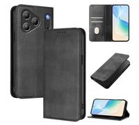 Coque pour Blackview Wave 7C 6.56"", Etui avec [RFID Blocage], Housse en Cuir PU Portefeuille Rabat Clapet Porte Carte -Noir PT15