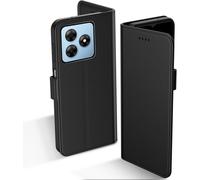 Coque Pour Blackview Wave 8/Wave 8c/Oscal Flat 2, Etui Protection Housse Premium En Cuir Pu, [Pochette De Portefeuille] [Fermeture Magnétique] [Etui À Rabat]- Noir