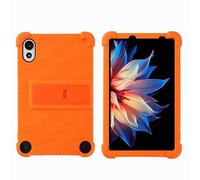 Coque pour Blackview Zeno 1/TechLife Pad Lite 8" Tablette avec béquille PC, Silicone souple, lavable, coin épais anti-choc, orange