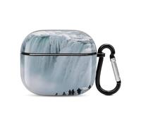 Coque pour casque Bluetooth Niagara Falls La Reine des Neiges en hiver - Coque rigide antichoc en polycarbonate - Couverture complète compatible avec le chargement sans fil et les Airpods (3e