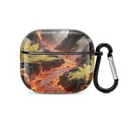 Coque pour casque Bluetooth Sulphur Canyon - Coque rigide antichoc en polycarbonate - Couverture complète compatible avec le chargement sans fil et les Airpods (3e génération) avec boucle de sécurité