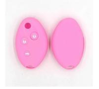 Coque pour clé de Voiture à 3 Boutons pour Citroën C2, C3, C4, C5, C6, C8, Saxo, Sega, Xsara, Picasso, Berlingo, SX9. Coque Souple en Silicone résistante à l'usure pour clé à Distance Pliable (Rose)
